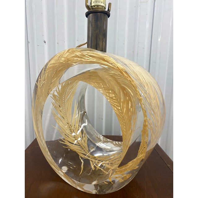 Vintage Lucite Table Lamp . For Sale - Image 12 of 12