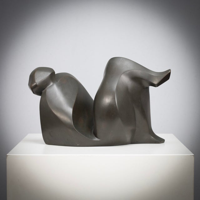 Black Francine Govers, Abstract Female Sculpture, 1990s, Bronze For Sale - Image 8 of 8