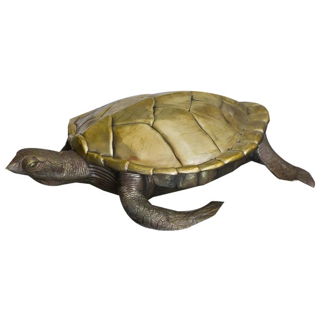 Brass Turtle Storage Box For Sale