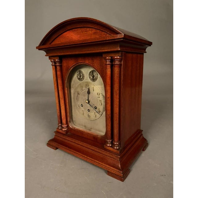 Gustav Becker German Mahogany Bracket Clock With Time, Strike & Chime, Circa 1920 For Sale - Image 13 of 16