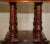 English Flamed Hardwood Side Table with Brass Castors For Sale - Image 6 of 13