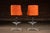 Chromcraft Pair of MCM Orange Vinyl Swivel Chairs by Chromcraft For Sale - Image 4 of 8