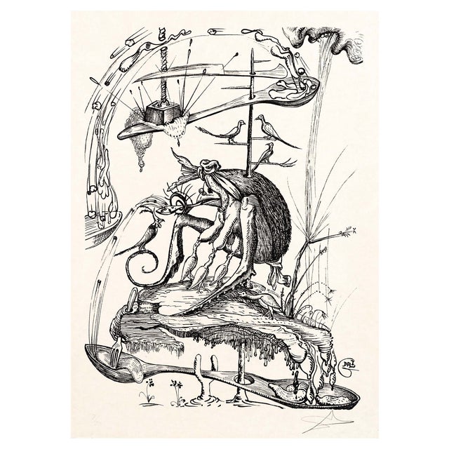 Salvador Dali, L'Inquisition from Les Songes Drôlatiques de Pantagruel, Original Large Lithograph, 1973 For Sale