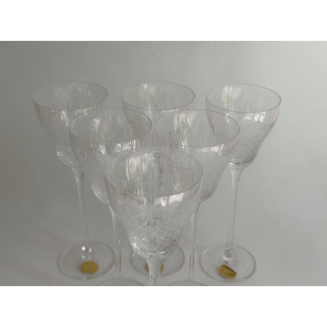 Mid-Century Modern Romance Straw Glass Schnapps Glass on a Stand by Björn Wiinblad for Rosenthal Studio Line, Germany 1960s, Set of 6 For Sale - Image 3 of 6