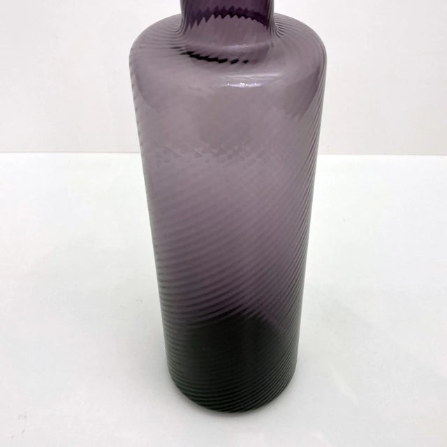 Gullaskruf Vintage Gullaskruf (Sweden) Mid-Century Modern Glass Decanter For Sale - Image 4 of 6