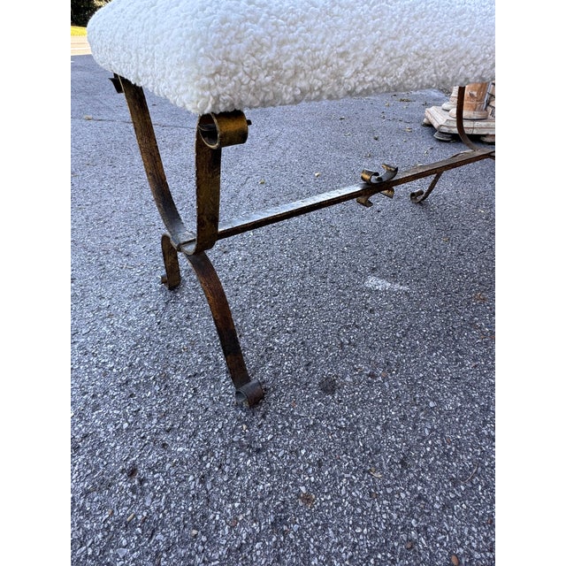 Metal Forged Iron Spanish Bench For Sale - Image 7 of 8