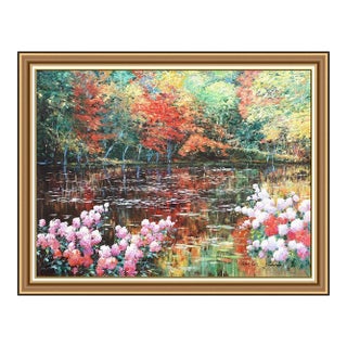 Late 20th Century Hidden Pond, Charles Zhan For Sale
