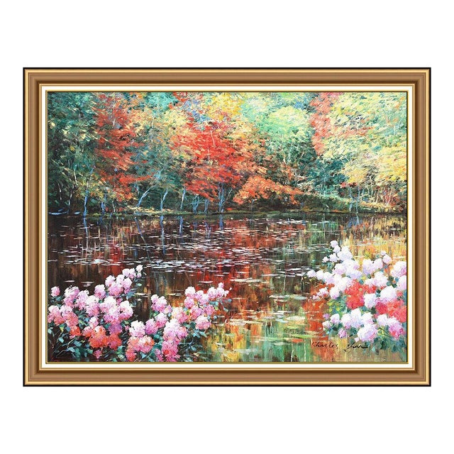 Late 20th Century Hidden Pond, Charles Zhan For Sale