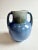 Mid-Century Modern Vintage Roseville Pottery Tourmaline Double Handled Vase Blue & Green Glaze 6” For Sale - Image 3 of 9