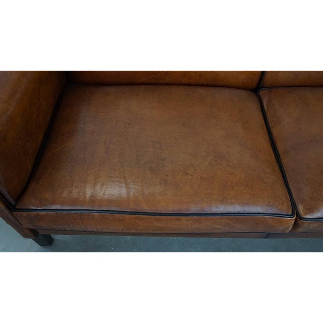 Art Deco Two-Seater Sofa in Sheepskin For Sale - Image 5 of 16