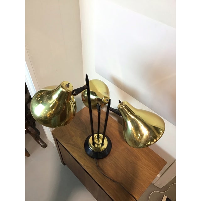 Gold Mid-Century Modern Thurston Triennial Gold Table Lamp, Circa 1960s For Sale - Image 8 of 10