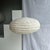Large Oval Flattened Pendant Light in Rattan and Natural Linen, 1980s For Sale - Image 3 of 9