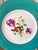 1940s Rare Set of Hand-Painted Minton Floral Dinner Plates With Aqua Band and Gilt Rim // Signed by Artist J Colclough // Set of 9 For Sale - Image 11 of 12