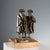 Gold Figure of Carabinieri Couple in the Storm in Bronze For Sale - Image 8 of 9