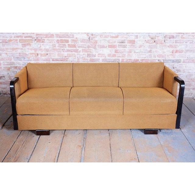 Czech Art Deco Seating Set, J. Halabala, Up Závody, Beech, Oak, Czech, 1930s, 1920s, Set of 3 For Sale - Image 17 of 18