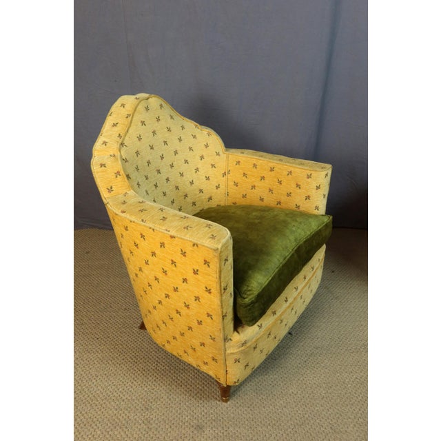 Vintage Armchairs in Velvet, 1950s, Set of 3 For Sale - Image 6 of 13