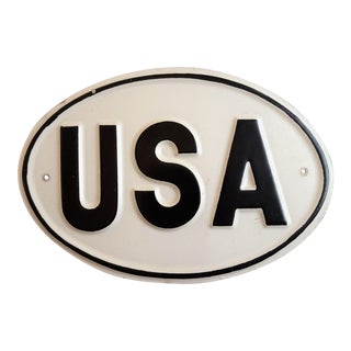 Vintage USA Car Decal Sign For Sale