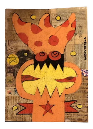 Original Contemporary Wayne Cunningham Abstract Painting/Collage