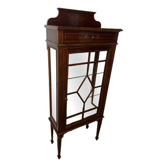 Vintage Mahogany Display Cabinet, 1950 For Sale