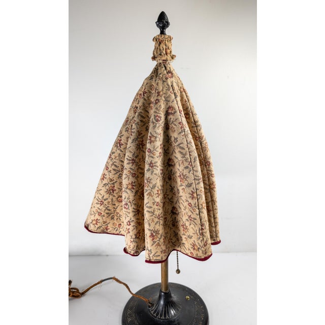 Victorian 19th Century Victorian Decorative Umbrella Table Lamp by r.b. & Co. For Sale - Image 3 of 12