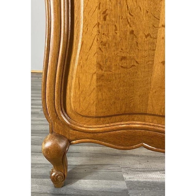 Vintage French Louis XVI Double Bed Frame in Oak For Sale - Image 5 of 11