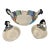 Set of 3 Vintage 1979-80 Flyn Studio Art Pottery Japan Inspired Plates, Signed For Sale