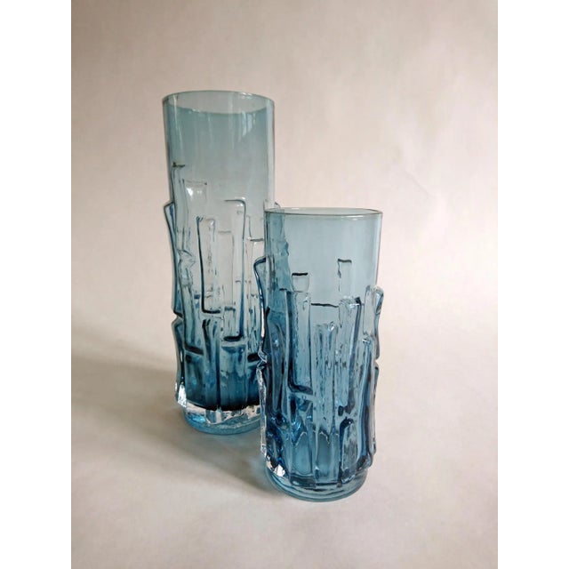 Mid-Century Glass Bark Vases by Bo Borgström for Åseda, 1960s, Set of 6 For Sale - Image 4 of 11