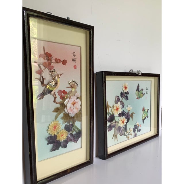 Vintage Japanese 3d Shell Art Shadow Boxes Set of 2 Chairish