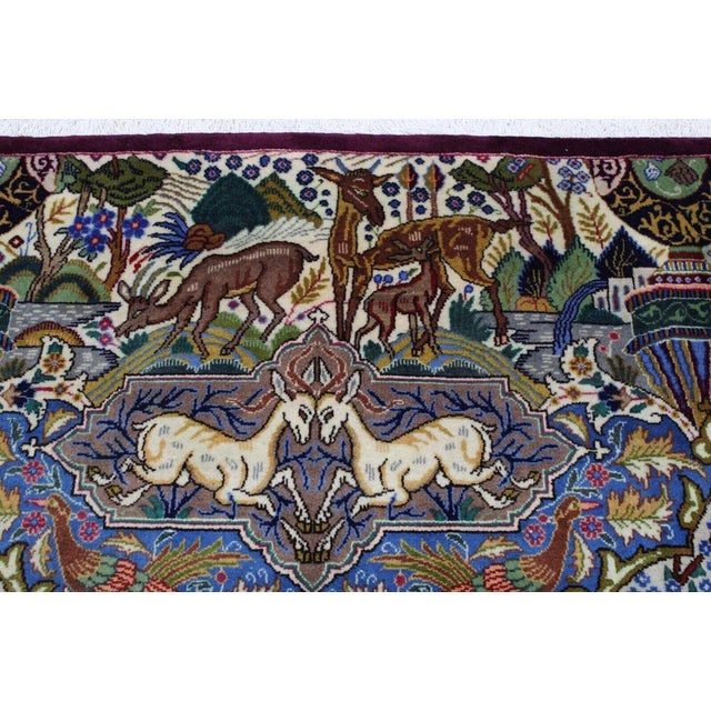 Textile Middle Eastern Kashmar Rug For Sale - Image 7 of 11