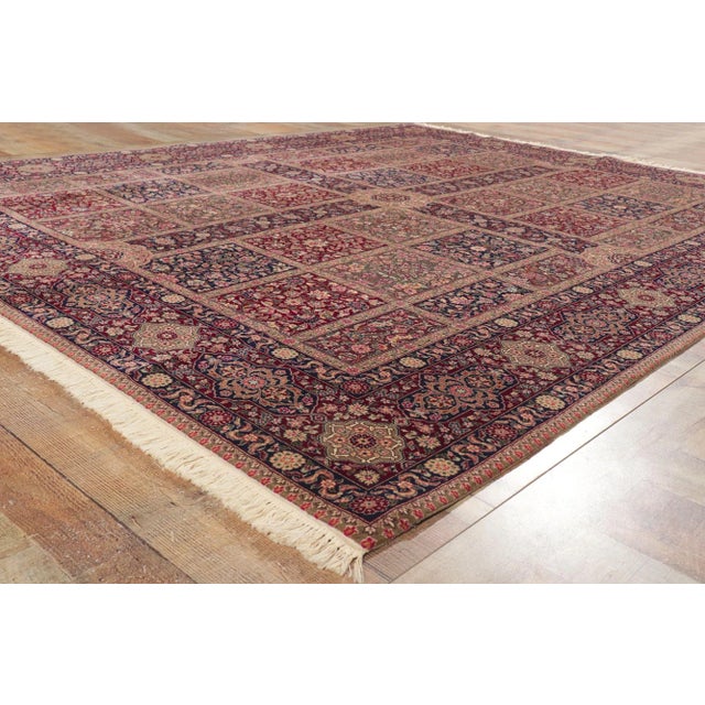 Textile Vintage Persian Style Charbagh Rug - 07'10 X 09'11 For Sale - Image 7 of 10