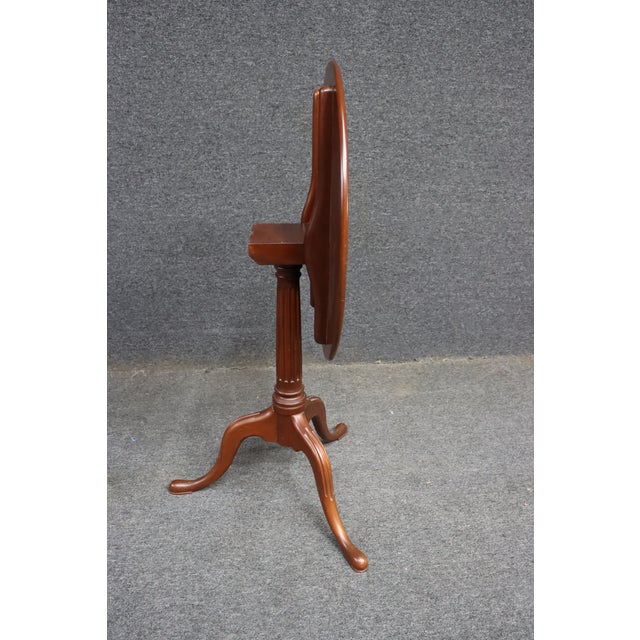 Wood Mahogany Queen Anne Tilt-Top Table With Tripod Base For Sale - Image 7 of 11