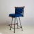 Blue Swiveling California Modern Counter Stools - A Pair For Sale - Image 8 of 12