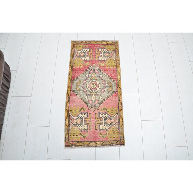 Handmade wool carpet in Turkish Anatolia , Vintage Oushak Rug,Turkish Vintage Anatolian Rug, Handmade wool Rug . One Of...
