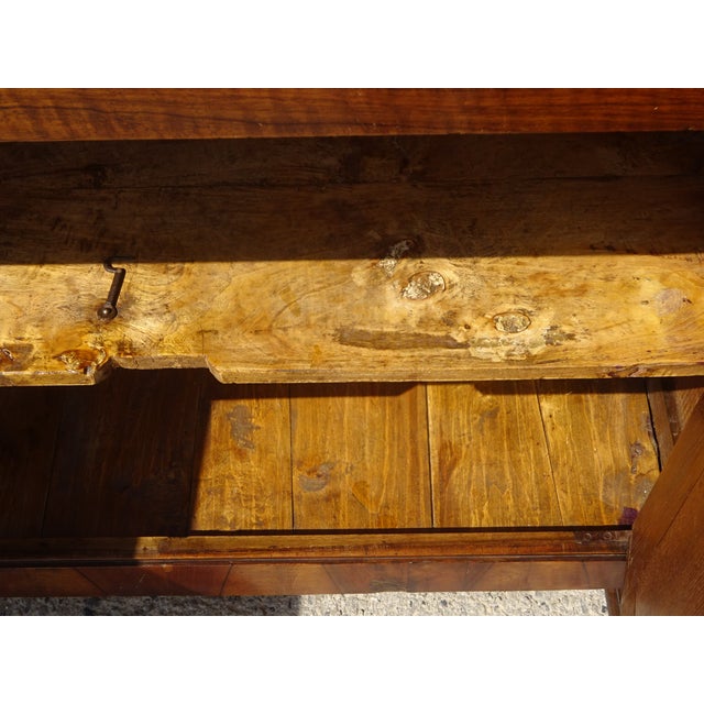 Antique Sideboard with Diamond-Shaped Wood Marquetry Top For Sale - Image 13 of 18