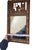 Wood Vintage Midcentury Syroco Colonial Early American Revival Wall Mirror For Sale - Image 7 of 8