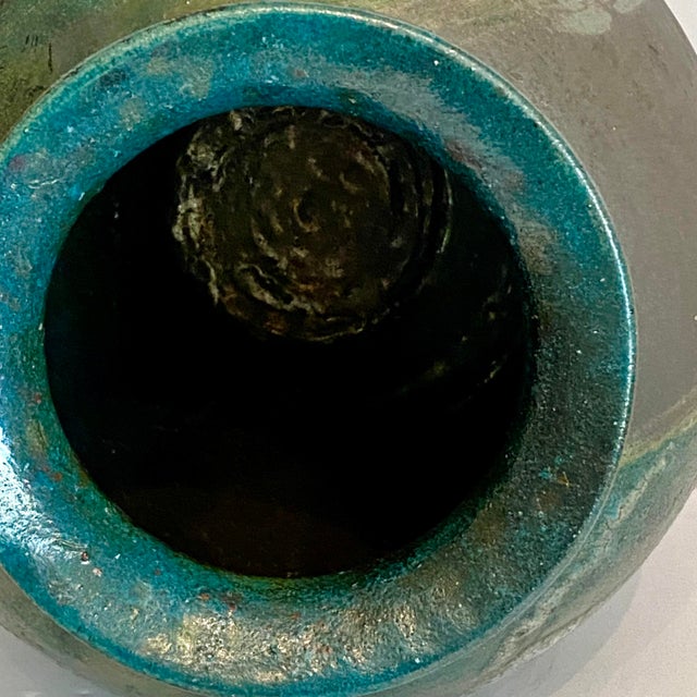 Raku Vase Studio Art Pottery For Sale - Image 9 of 11