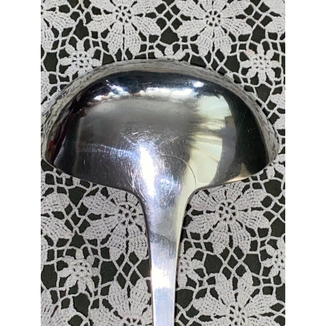 American C1810-1820 Coin Silver Serving Ladle by Rufus Farnham . Rufus Farnham Coin Silver For Sale - Image 3 of 4