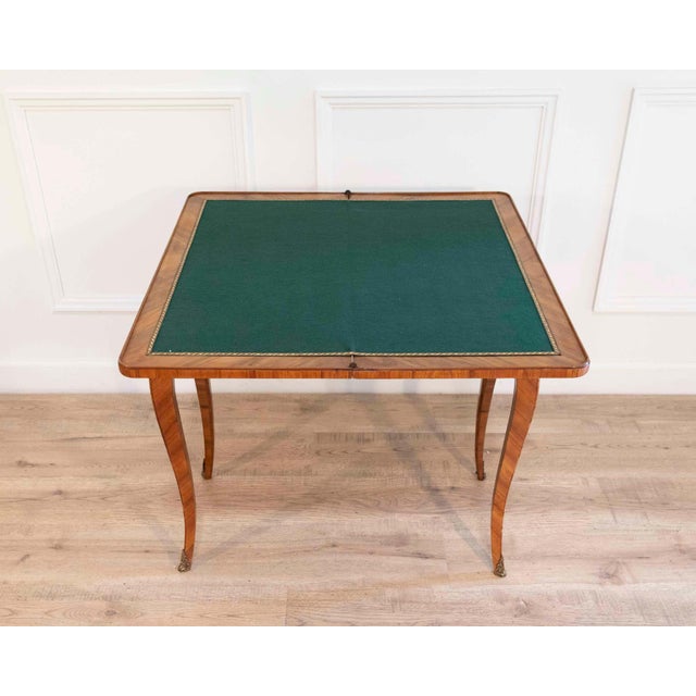 Wood Louis XV–Period Game Table in Rosewood Marquetry, France, 18th Century For Sale - Image 7 of 10