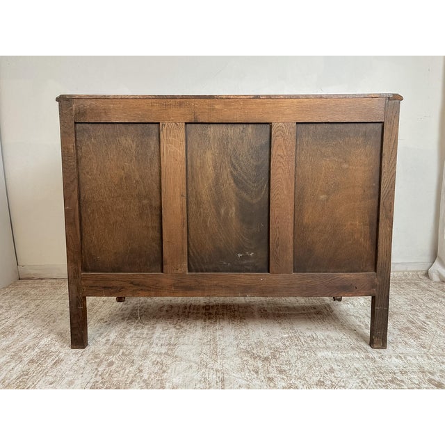 Vintage French Oak Chest of Drawers With Serpentine Drawer Fronts For Sale - Image 4 of 11
