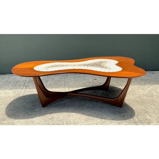 Mid-Century Modern Vintage Biomorphic Mosaic Top Coffee Table For Sale - Image 3 of 12