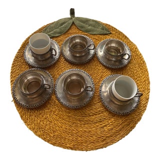 Mid 20th Century Italian Argentario Silver Demitasse Set - 12pcs For Sale