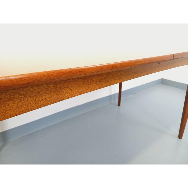 Scandinavian-Style Rectangular Dining Table in Teak with Extensions, 1950s-1960s For Sale - Image 4 of 18