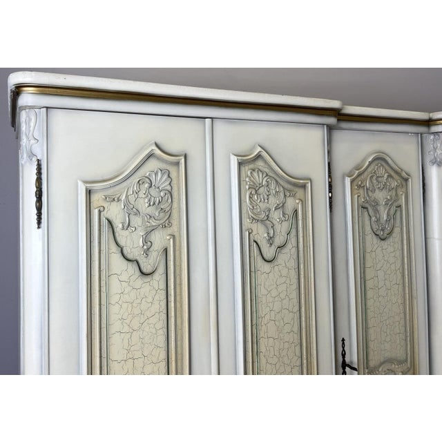 Vintage French Shabby Chic Wardrobe For Sale - Image 4 of 18