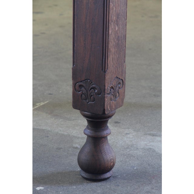 Brown Vintage Danish Oak Farmhouse Table, 1900 For Sale - Image 8 of 17