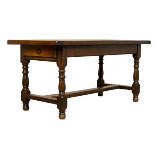 Early 19th Century French Louis XIII Style Oak Farmhouse Dining Table For Sale
