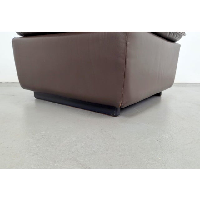 Mid-Century DS 11 Ottoman in Brown Leather from de Sede, Switzerland, 1960s For Sale - Image 4 of 9