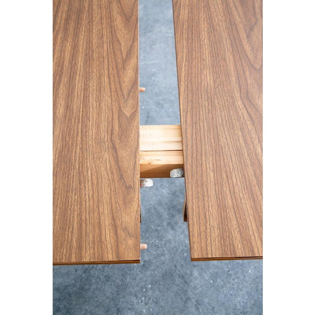 Mid Century Modern Dining Table Walnut Extension X2 Leafs Vintage Denmark MCM For Sale - Image 12 of 12