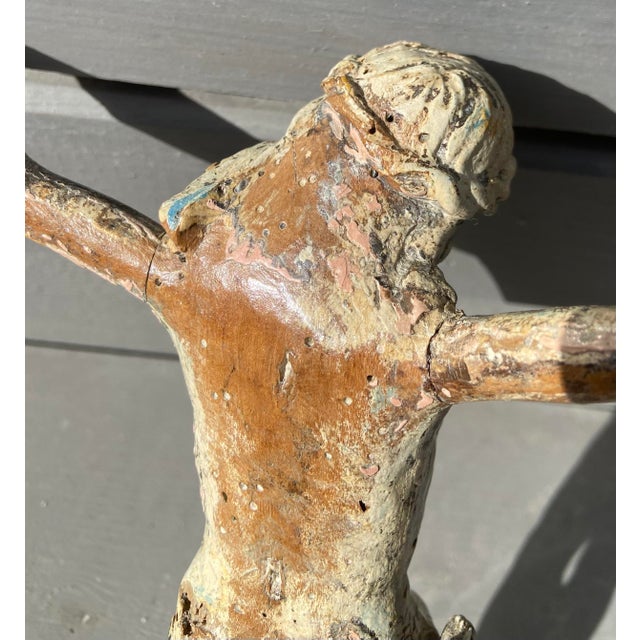 18th Century French Polychrome Wood Corpus Christi Figure For Sale - Image 5 of 10