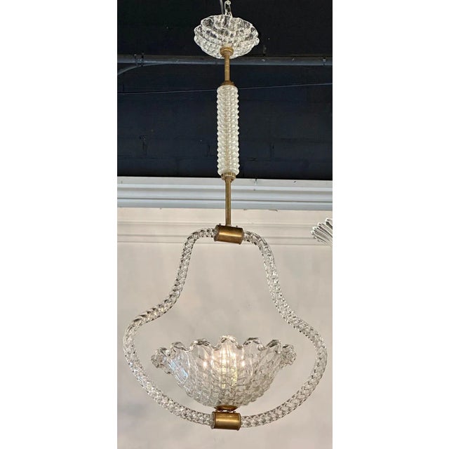 Metal Vintage Italian Murano Pendant For Sale - Image 7 of 7