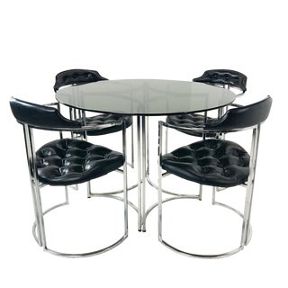 Daystrom Dining Chairs and Table With Smoked Glass For Sale